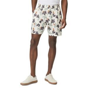 PAIGE Shorts Mens Large Cream Pull On Drawstring Lightweight Abstract SANDA $169